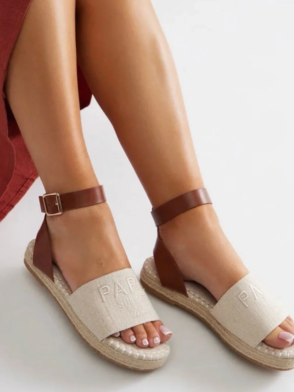 NWOT Ankle-Strap Espadrille Sandals